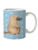Mr. & Mrs. Panda Kaffeebecher Schnabeltier Mut ohne Spruch in Blau Pastell