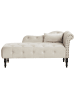 Beliani Chaiselongue IVRY in Beige/Schwarz - (W) 152 x (H) 72 x (L) 62 cm