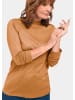 GOLDNER Strickpullover mit Stehbundkragen in honig