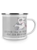 Mr. & Mrs. Panda Kaffeebecher Junggesellenabschied Feier mit Spruch in Heather Grey