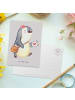 Mr. & Mrs. Panda Postkarte Postbotin Herz ohne Spruch in Grau Pastell