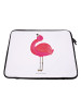Mr. & Mrs. Panda Notebook Tasche Flamingo Stolz ohne Spruch in Weiß