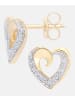 Diamant L'éternel Ohrstecker aus 375 Gelbgold mit Diamant Herz-Design