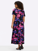 sheego by Joe Browns Jersey-Kleid in schwarz-pink-gemustert