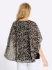 Sieh an! Schlupfbluse in schwarz-braun-bedruckt