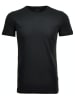 Ragman 2 T-Shirt Doppelpack Bodyfit mit Rundhals in Schwarz