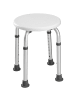 tectake Aluminium-Badezimmerhocker, 31 x 36 - 54 cm, mit Teleskopbeinen