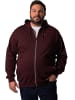 Men Plus Sweatjacke in dunkel weinrot