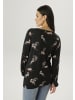 Aniston SELECTED Langarmshirt in schwarz-beige-zimt