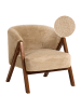 Beliani Sessel SKEI in Beige/Braun - (W) 67 x (H) 69 x (L) 66 cm