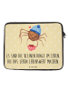 Mr. & Mrs. Panda Laptop Sleeve Spinne Agathe Kaffee mit Spruch in Gelb Pastell