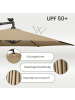 SONGMICS Sonnenschirm Sheld in Gelbbraun - (D)300 x (H)260 cm