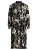 Betty Barclay Hemdblusenkleid mit Bindegürtel in Schwarz/Beige