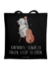 Mr. & Mrs. Panda Tote Bag Kontrabass Liebe mit Spruch in Schwarz