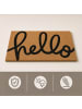 relaxdays Fußmatte "Hello" in Natur/ Schwarz - (B)60 x (T)40 cm