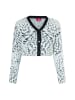 Swirly Damen Cardigan in WEISS SCHWARZ