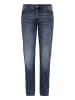 Timezone Jeans Gerade Regular Fit Reißverschluss Unifarben in Blau