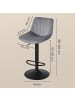 VASAGLE 4er-Set:Barhocker Tyra in Grau - (B)43 x (H)(88-108) x (T)46.5 cm