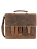 Greenburry Vintage Aktentasche Leder 40 cm Laptopfach braun