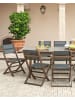Beliani 2er-Set Gartenstuhl CESANA in Braun/Grau