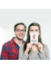 Mr. & Mrs. Panda Postkarte Balletttänzerin Herz mit Spruch in Weiß