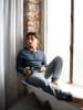 Phil & Co. Berlin  Pyjama Henley in Dunkelblau