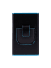 Piquadro Black Square Kreditkartenetui RFID Schutz Leder 6 cm in black