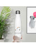 Mr. & Mrs. Panda Thermoskanne Einhorn Sänger mit Spruch in Weiß