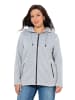 Ulla Popken Sweatjacke in hellgrau mélange