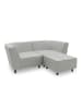 58 aufm Kessel GARTENLOUNGE Set 2 Brandie 206x77x176 mit Outdoorbezug in silber