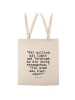 Mr. & Mrs. Panda Tasche "Wir sollten mit Logik... mit Spruch in Creme