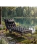 relaxdays Campingbett in Schwarz - (B)190 x (H)26 x (T)72 cm