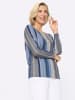Sieh an! Langarmshirt in jeansblau-eisblau-gestreift