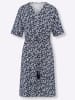 Heine A-Linien-Kleid in marine-ecru-bedruckt