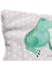 Mr. & Mrs. Panda Kissen Frosch Liebe ohne Spruch in Grau Pastell