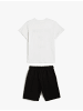 KOTON 2tlg. Outfit: T-Shirt/Short in Weiß
