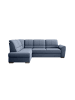 MF Design Silver Recamiere Links in Navyblau -  (L) 270 x (B) 270 x (H) 93 cm