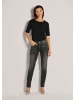 MADELEINE Schmale Five-Pocket-Jeans mit Glitzer in black denim