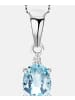 Diamant L'éternel Halskette aus 375 Weißgold mit Diamant mit Aquamarin