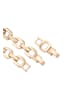 faina Women Chain Link Bracelet With Rhinestones in Rose Gold