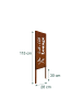 relaxdays Edelrost-Gartendeko "Grill & Chill" in Braun - 85 x 28 cm