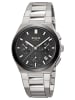 Boccia Herrenuhr Chronograph Titan Saphirglas Schwarz / Silber
