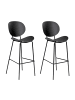 Beliani 2er-Set Barhocker SHONTO in Schwarz