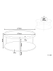 Beliani Couchtisch LANDER in Braun/Schwarz - (W) 78 x (H) 40 x (L) 78 cm