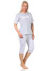 NORMANN CapriSchlafanzug Hose "New York City Loving" - 65222 in Grau