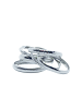 KOROSHI Set kombinierter Armbänder in SILBER