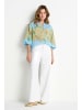 Rich & Royal Bluse in hellblau gelb