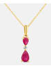 Diamant L'éternel Kette mit Anhänger, mit Rubin, 375 Gelbgold
