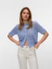 Vero Moda VMMYSTIC BEACH 2/4 POLONECK CARDIGA in Brunnera Blue