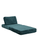 Mauro Ferretti Schlafsofa aus petrolblauem Bouclé-Stoff, 80 x 100 x 80 cm